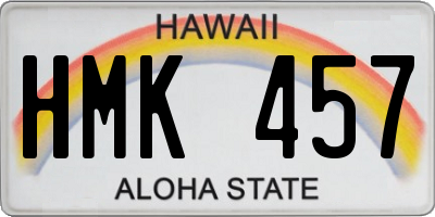 HI license plate HMK457