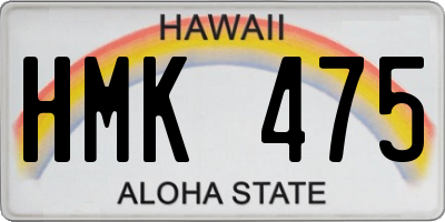 HI license plate HMK475