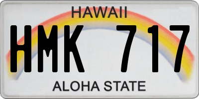 HI license plate HMK717