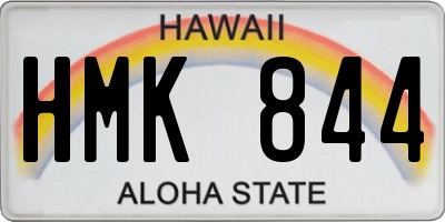 HI license plate HMK844