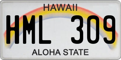 HI license plate HML309