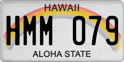 HI license plate HMM079