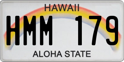 HI license plate HMM179