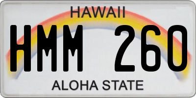 HI license plate HMM260