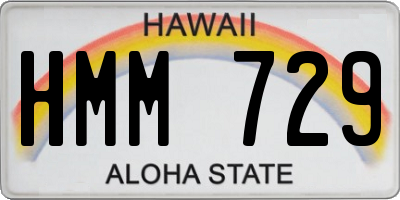 HI license plate HMM729
