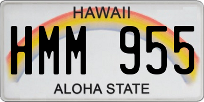 HI license plate HMM955
