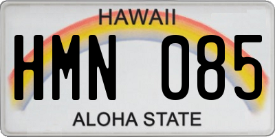 HI license plate HMN085