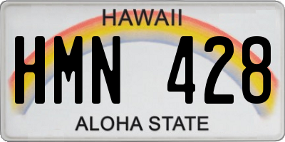 HI license plate HMN428