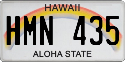 HI license plate HMN435