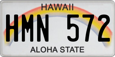 HI license plate HMN572