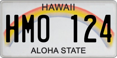 HI license plate HMO124