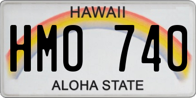HI license plate HMO740