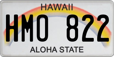 HI license plate HMO822