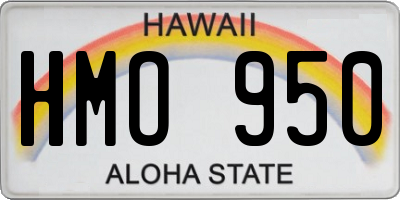 HI license plate HMO950