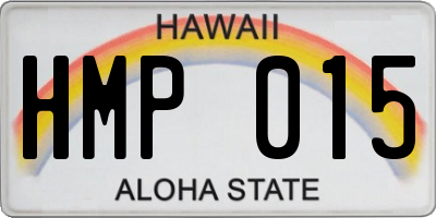 HI license plate HMP015