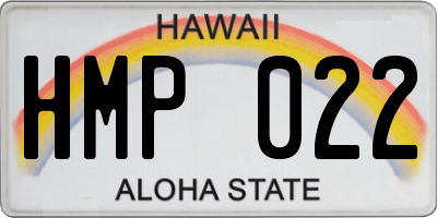 HI license plate HMP022