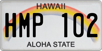 HI license plate HMP102