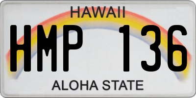 HI license plate HMP136