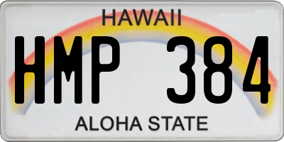 HI license plate HMP384