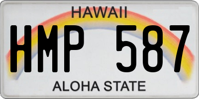 HI license plate HMP587
