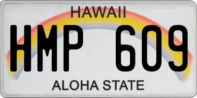 HI license plate HMP609