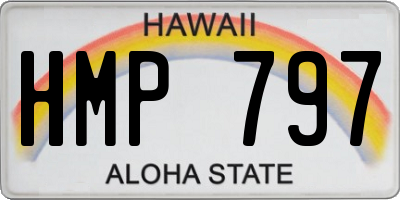 HI license plate HMP797