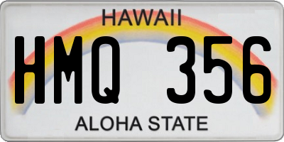 HI license plate HMQ356