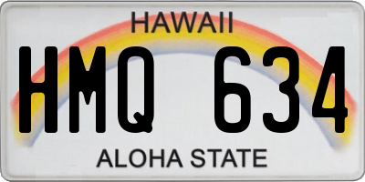 HI license plate HMQ634