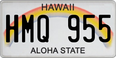 HI license plate HMQ955