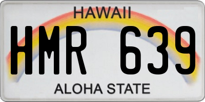 HI license plate HMR639