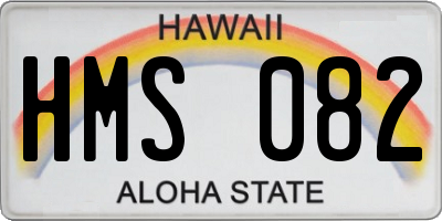 HI license plate HMS082