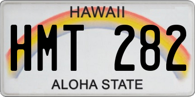 HI license plate HMT282
