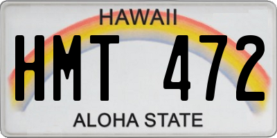 HI license plate HMT472