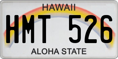 HI license plate HMT526