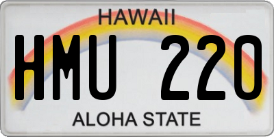HI license plate HMU220