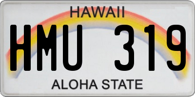 HI license plate HMU319