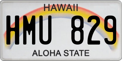 HI license plate HMU829