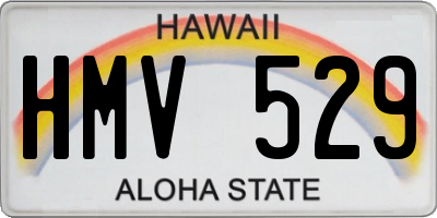 HI license plate HMV529