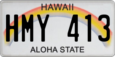 HI license plate HMY413