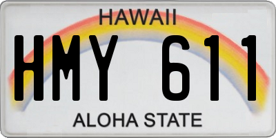 HI license plate HMY611