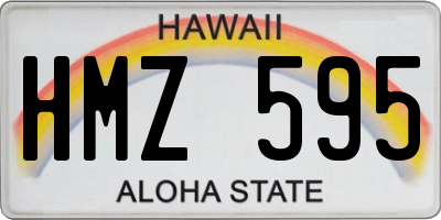 HI license plate HMZ595