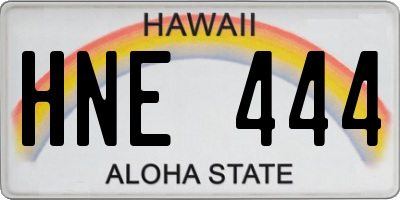 HI license plate HNE444