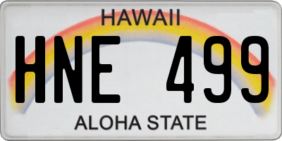 HI license plate HNE499