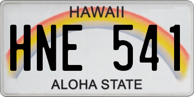 HI license plate HNE541
