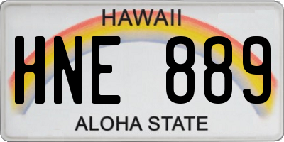 HI license plate HNE889