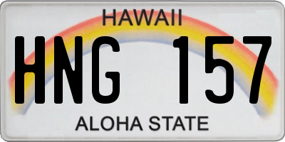 HI license plate HNG157