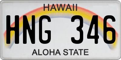HI license plate HNG346
