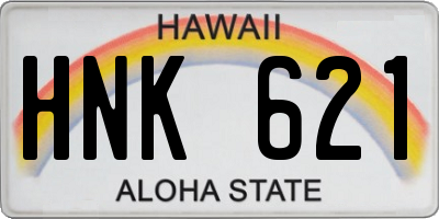 HI license plate HNK621