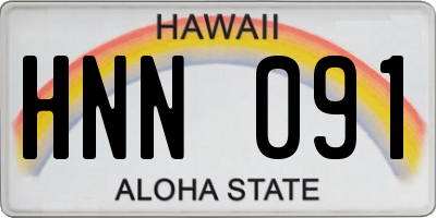 HI license plate HNN091