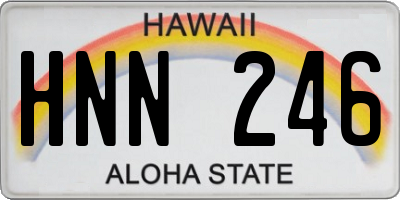 HI license plate HNN246